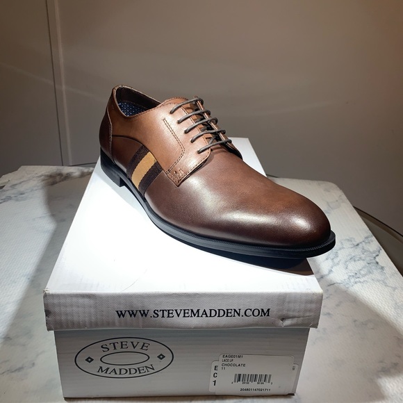 New Steve Madden Leather Men's Derby Shoes Size 11 - Picture 2 of 8
